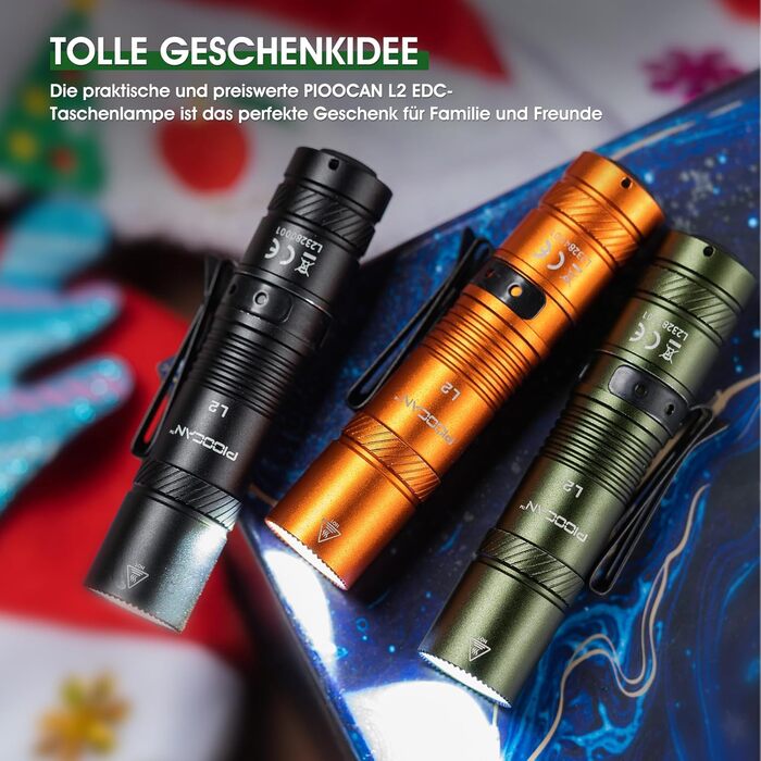 LED ліхтарик Klein 1200 люменів, перезарядний, 4 режими, міні, для кемпінгу, риболовлі, туризму, ремонту та надзвичайних ситуацій (помаранчевий)