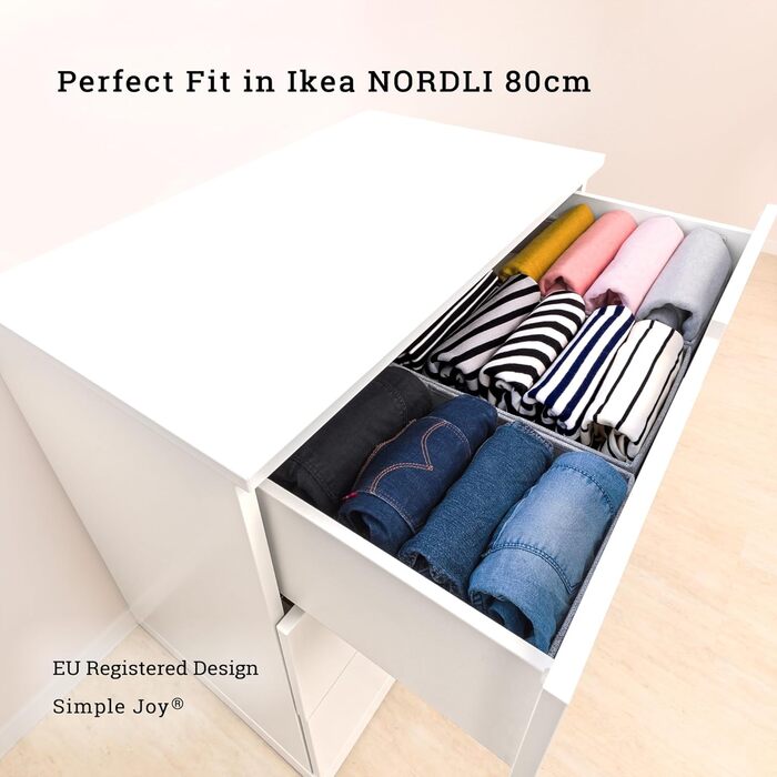 For IKEA dresser; THE ORIGINAL; perfectly fitting; Stable base; Drawer organization system for baby supplies, children's clothing, socks, underwear; 5-piece set (NORDLI Box)