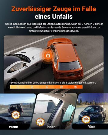 Автомобільний відеореєстратор VANTRUE N4S 3-канальний (2.7K+2.5K+1440P), STARVIS 2 HDR, нічна зйомка, 5GHz Wi-Fi, GPS, 24г паркування, G-сенсор, підтримка 1ТБ, для авто