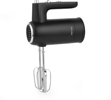 Ручний міксер Petra 300W з 5 швидкостями, турбо-функцією та набором насадок, срібний колір