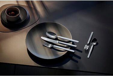 WMF Alteo Cutlery Set, 12-Piece, 60-Piece Dining Cutlery Set, Matte Cutlery, Single-Piece Knives, Brushed Cromargan Stainless Steel, Dishwasher-Safe Alteo Single