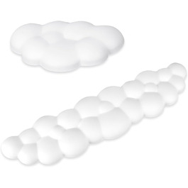 Підставка для зап'ястя клавіатури White Cloud: м'яка, зручна, антиковзаюча, для комп'ютера, комплект для клавіатури та миші
