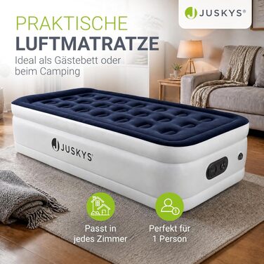 Самонадувний матрац Juskys® Sapri L, 197x154x45 см, антрацит