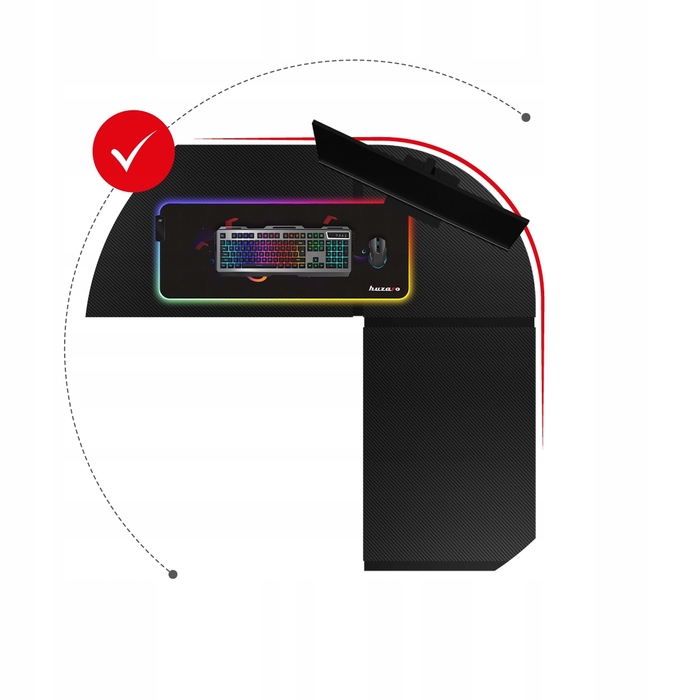 Ігровий стіл Huzaro Hero 6.3, чорний
