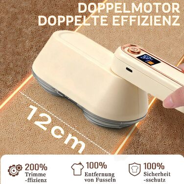 Електрична машинка для видалення ворсу OKYUK з подвійним лезом та LED-дисплеєм – для одягу та меблів, швидко та ефективно, з набором змінних лез