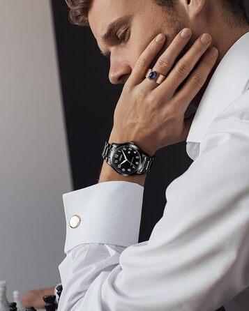 Годинник чоловічий CIVO з великими цифрами: аналоговий, водонепроникний, з датою, свідовий, для людей з поганим зором, з нержавіючої сталі, чорний