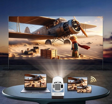 Портативний LED-проектор Xinowy HY300 Pro HiFi (нова версія), білий