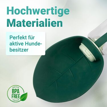 Турбунок для собак Emmi-pet 600 мл з контейнером для корму 150 мл – портативна пляшка для пиття в дорогу для маленьких та великих собак – ідеально підходить для подорожей, походів та активного відпочинку – гігієнічний та легко миється – аксесуари для соба