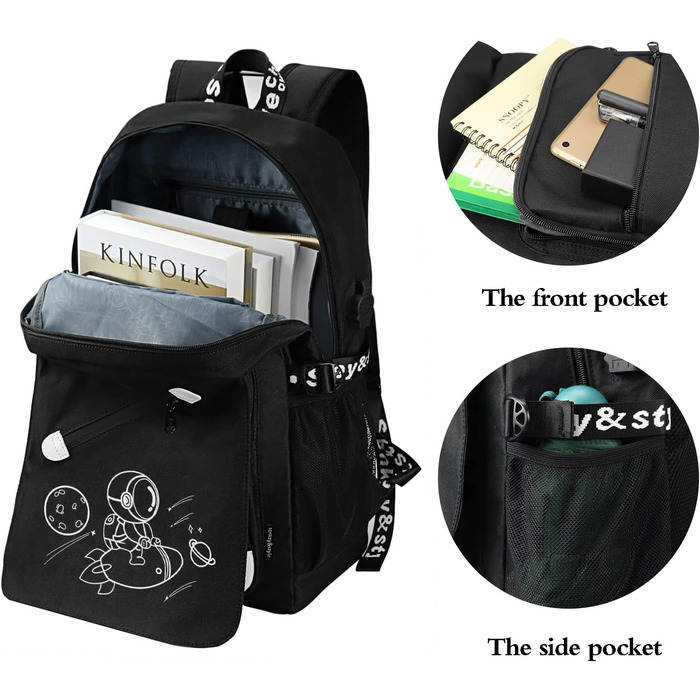 Шкільний рюкзак для хлопчика-підлітка, рюкзак-ранці, шкільна сумка для підлітків, модель Ракета