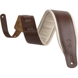 Гітарний ремінь Levy's Leathers Amped Series з натуральної шкіри (Колір: Коричневий / Кремовий)