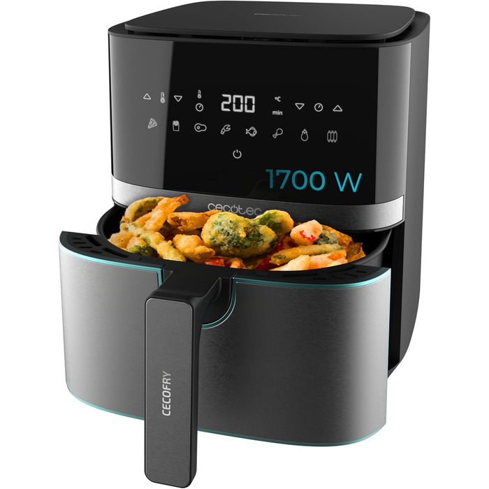 Фритюрниця Cecotec Cecofry Full Inox 5500 Pro 5.5 л, 1700 Вт, без масла, PerfectCook, з аксесуарами, нержавіюча сталь
