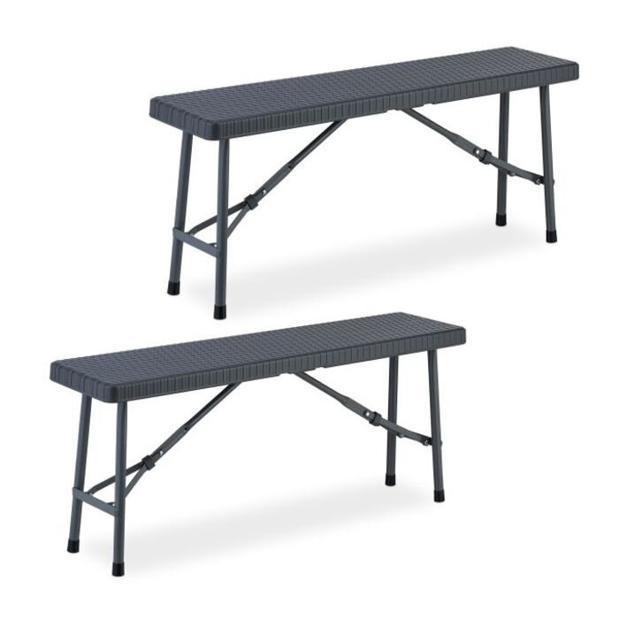 Relaxdays 2-Piece Beer Bench, 102 cm