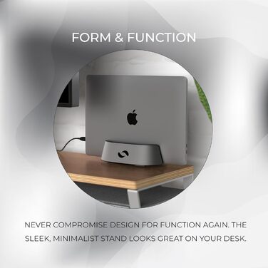 HumanCentric Adjustable Laptop Stand & Dock - Leather & Aluminum - for MacBook Pro & Laptops (0.5-1.5