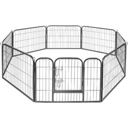 Клітка для цуценят Estexo Metall, забіг для цуценят, огорожа для собак, клітка для собак (8x80x60 см)