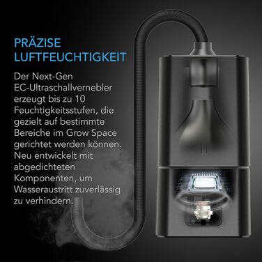 AC Infinity CLOUDFORGE T3 – Увлажнитель воздуха для растений 4,5 л с контролем VPD, 10-ступенчатый распылитель, удлиняемый шланг, защита от протечек, для гроубоксів (15 л)