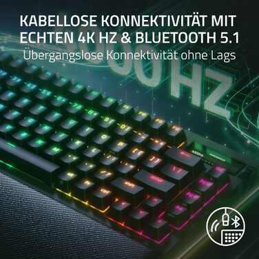 Механічна ігрова клавіатура Razer BlackWidow V4 Pro 75% з Green Switch, RGB Chroma, 6 макро-клавіші, Doubleshot ABS, QWERTY US-розкладка, чорна
