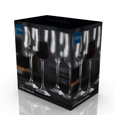 Келихи для білого та червоного вина Lyngby Glas Juvel, прозорі, 90 мл, 4 шт.