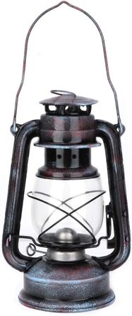 Vintage Petroleum Lamp, Classic Petroleum Lamp Nostalgic Petroleum Storm Lantern with Glass Bulb, Portable Camping Outdoor Lights, 24cm (Kerosene Lamp)