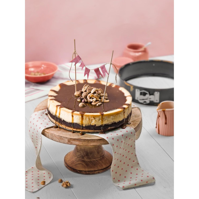 Original Kaiser Inspiration Springform with Glass Base 28 cm Round, Cake Pan with Lifting Base, Leak-Proof Cake Pan, Non-Stick Coated, Cut-Resistant, Ready to Serve, Black
