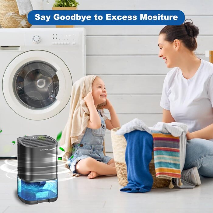 Electric Humidifier, 1000ml Small Humidifier for Home, Automatic Shut-Off, 7 Color Night Light, Mini Humidifier for Small Rooms like Bedrooms, Bathrooms, and Offices