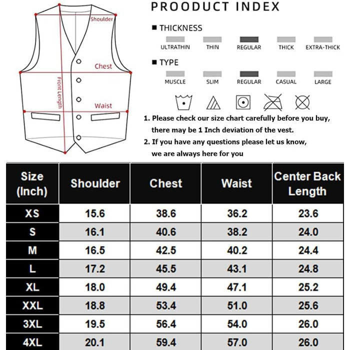 Костюмний жилет чоловічий COOFANDY, приталений, формальний, піджак, для ділового стилю або смокінгу (Коричневий, 4XL)