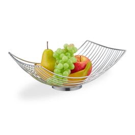 Прямокутна фруктова миска Relaxdays у сріблі
