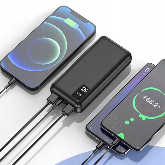 Потужний павербанк Baseus 50000mAh 22.5W: 2x USB, USB-C, QC 3.0, з LED-дисплеєм та системою безпеки