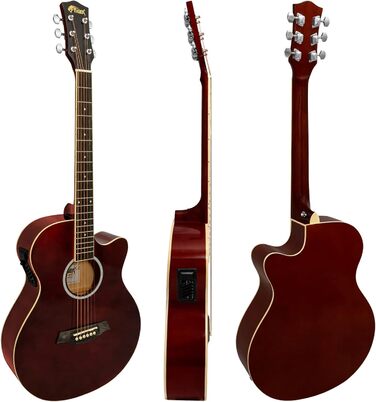 Електроакустична гітара TIGER ACG4-WH 4/4 для початківців з вбудованим 3-смуговим еквалайзером. Комплектація: Gigbag, ремінь та запасні струни. Білий колір