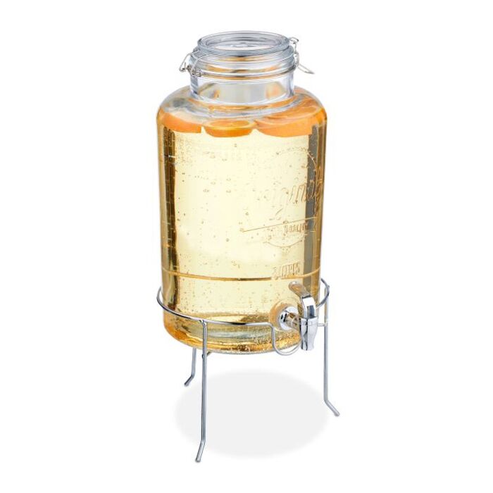Relaxdays 8 L Drink Dispenser with Stand