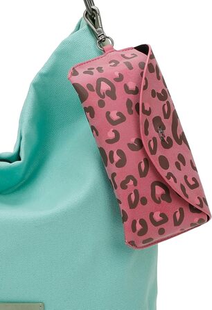 Сумка жіноча Fritzi Izzy Olga Canvas Hobo (бавовняний мікс) через плече, міська/пляжна, веганська, знімний футляр для окулярів, 37x27x17 см, кольори: чорний, рожевий, помаранчевий, зелений, синій, рожевий, фіолетовий, м'ятний, бежевий (Pooly)