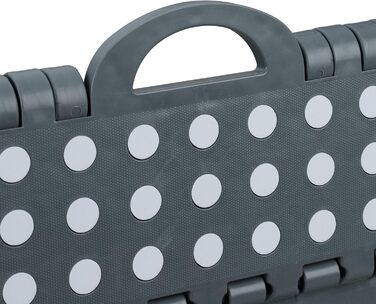 Складний табурет Relaxdays - туристичний, дитячий, для ванної кімнати, до 150 кг, пластик, сірий/білий (антрацит/білий)