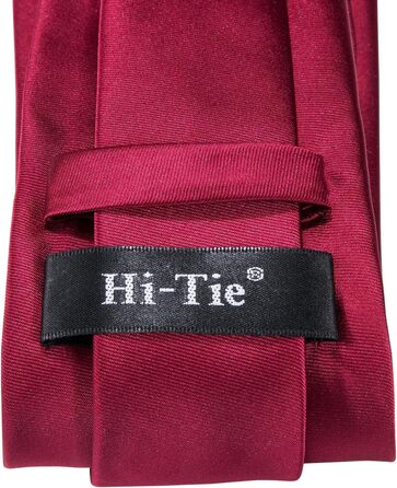 Чоловіча краватка Hi-Tie з шовку: формальний комплект з кишеньковою хустинкою та затискачами для манжетів (весілля, бізнес)