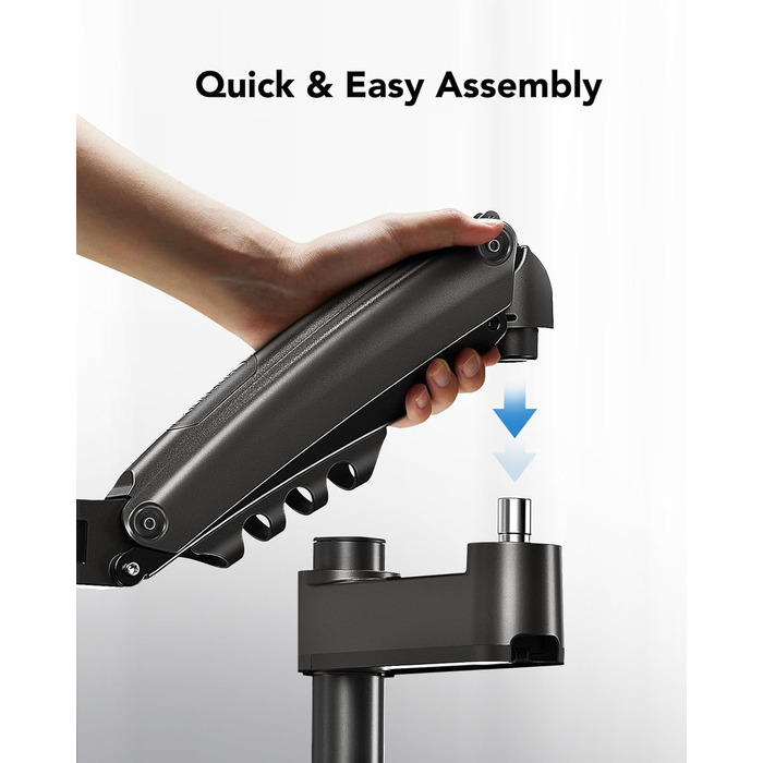 Кріплення для монітора HUANUO 13-32 дюймів, гнучкий кронштейн для LCD/LED екрану, газ-амортизатор, поворот 360°, VESA 75/100, вантажопідйомність 2-9 кг