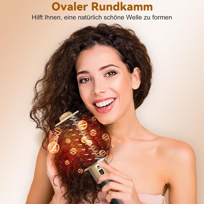 Набір для укладки волосся Airstyler 6 в 1: фен, щітка, дифузор, плойка для локонів. Ідеально для сушіння, створення об'єму та укладки.