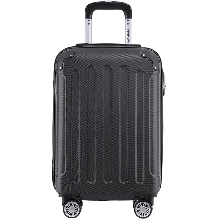 Чохол-валіза Beibye з кодовим замком, 4 колеса, чорний, 55 см