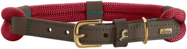 Нашийник для собак HUNTER Malia, бордово-коричневий, з м'якого шнура та міцної шкіри, легкий, зносостійкий, сучасний та елегантний дизайн, яскраві кольори, Made in Germany, розмір 45, бордово-коричневий