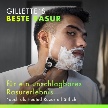 Чоловіча бритва Gillette Labs з ексфоліаційною смужкою, магнітним преміум-тримачем та 3 змінними касетами, срібляста