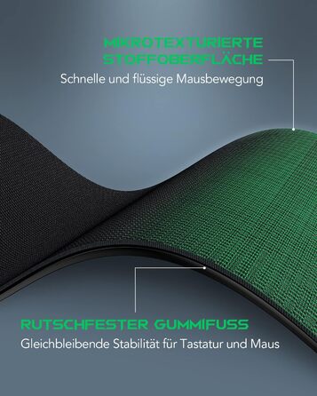 Чорний ігровий килимок Black Shark XL 900x400 мм з вологостійким покриттям та антиковзаючою основою