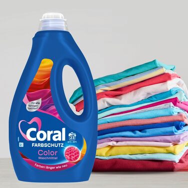 Рідкий пральний засіб Coral Color Farbschutz для кольорових речей, 1.15 л, набір 6 шт