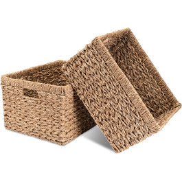 Набір кошиків для зберігання Decorasian, великий XL+L, плетені з морської трави, натуральний, міцний, 2 шт.