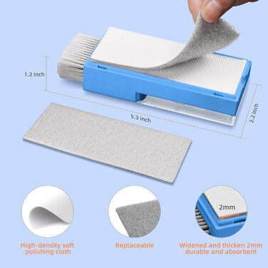 Набір для чищення клавіатури та гаджетів: клавіатура, ноутбук, iPhone, iPad, камера, AirPods, комп'ютер. Компактний набір з спреєм та щіткою, багатофункціональний інструмент для екранів електроніки (himmelblau)