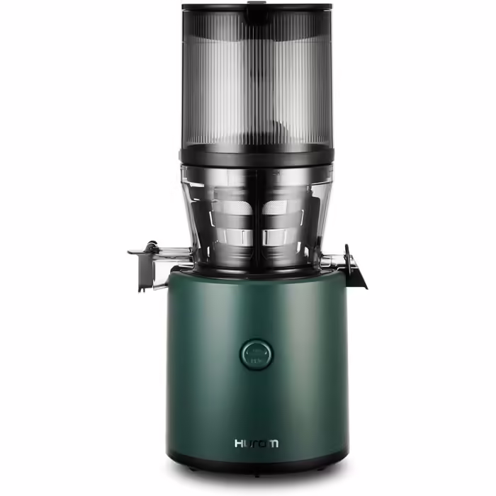 Hurom Slow Juicer | Juices Vegetables and Fruit | H320N | Electric Cold Press | Quiet Motor | Easy to Clean with Large Container and Siebfilter 2L | 200 Watts | BPA Free | Dark Green Deep Green