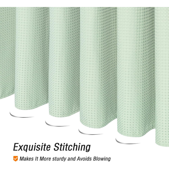 Драбина для душу Gibelle, 183 x 213 см, вафельна текстура, текстильний, водонепроникний, для прання в пральній машині, фіолетовий (м'ятно-зелений)