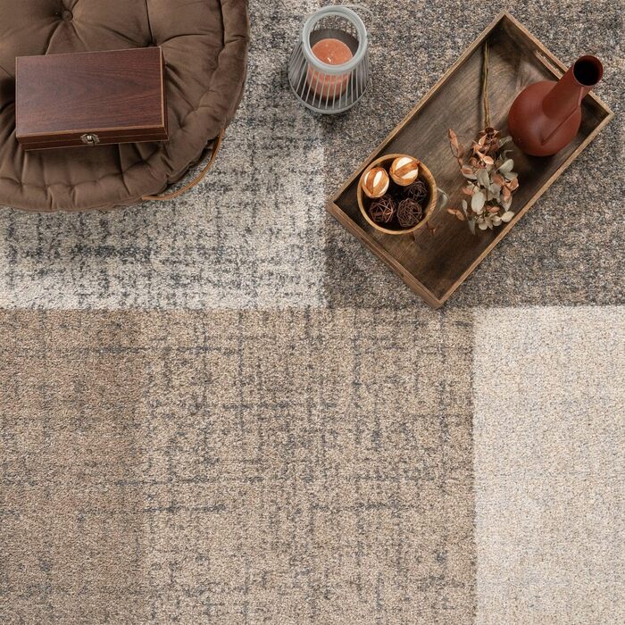 Килим для вітальні, спальні, дитячої кімнати, коридору, їдальні TT Home. Колір: сірий, розмір: 80x150 см. Сучасний дизайн з геометричним малюнком, короткий ворс.