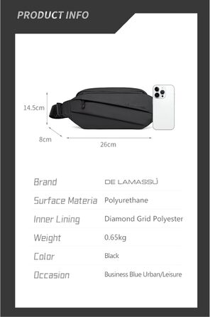 Чоловіча та жіноча поясна сумка Asher – водонепроникна, легка, кросбоді, унісекс, для спорту, подорожей, фестивалів