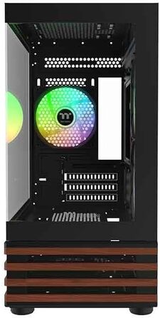Корпус ПК Thermaltake TG ARGB View 170 Wood Black – Micro-Tower, Tempered Glass, 3x120mm ARGB, Підтримка 240/280mm радіатора