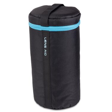 Чохол для об'єктива LENS-AID XL: захисна сумка з блискавкою та ремінною пряжкою, товста підкладка