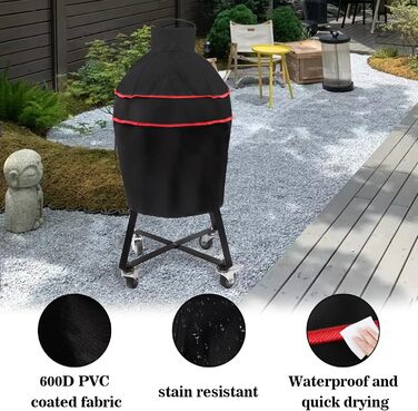 Чохол для гриля 55,9 см, водонепроникний, підходить для Kamado Joe Junior, Minimax та Small Big Green Egg, захист для BBQ на вулиці