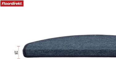 Килимок на сходинки Floordirekt 15 шт., 65x23 см, темно-синій (Лондон), самоклеючий, для внутрішніх сходів