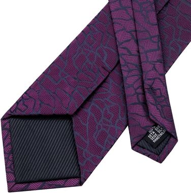 Комплект краватка, запонки та хустинка Hi-Tie класична (сливовий)
